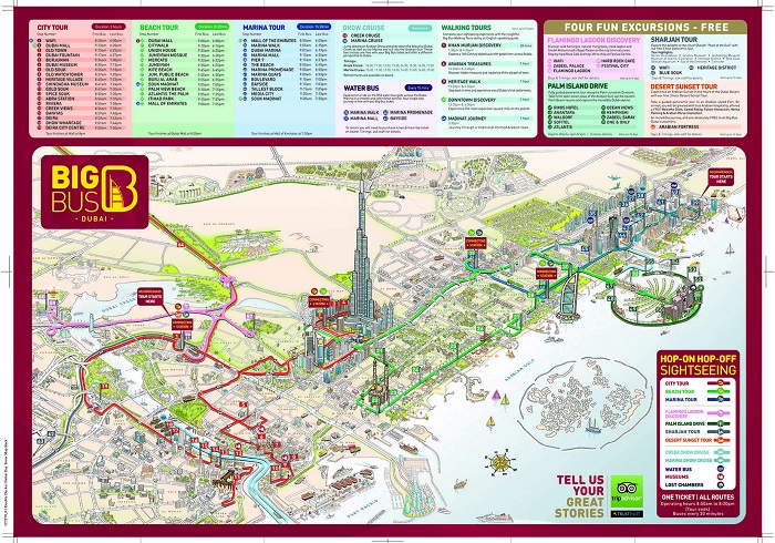 Dubai Hop On Hop Off Bus, Route Map PDF, Combo Deals 2019 | Tripindicator
