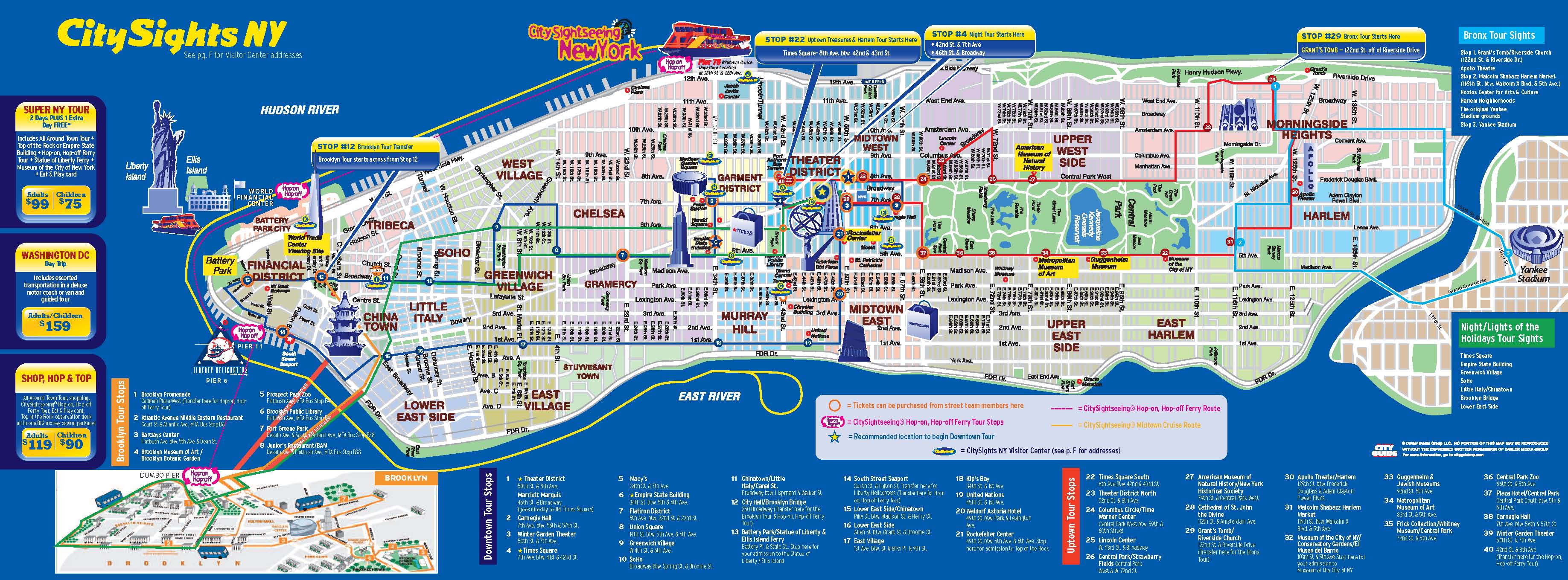 New york Attractions Map PDF FREE Printable Tourist Map New york