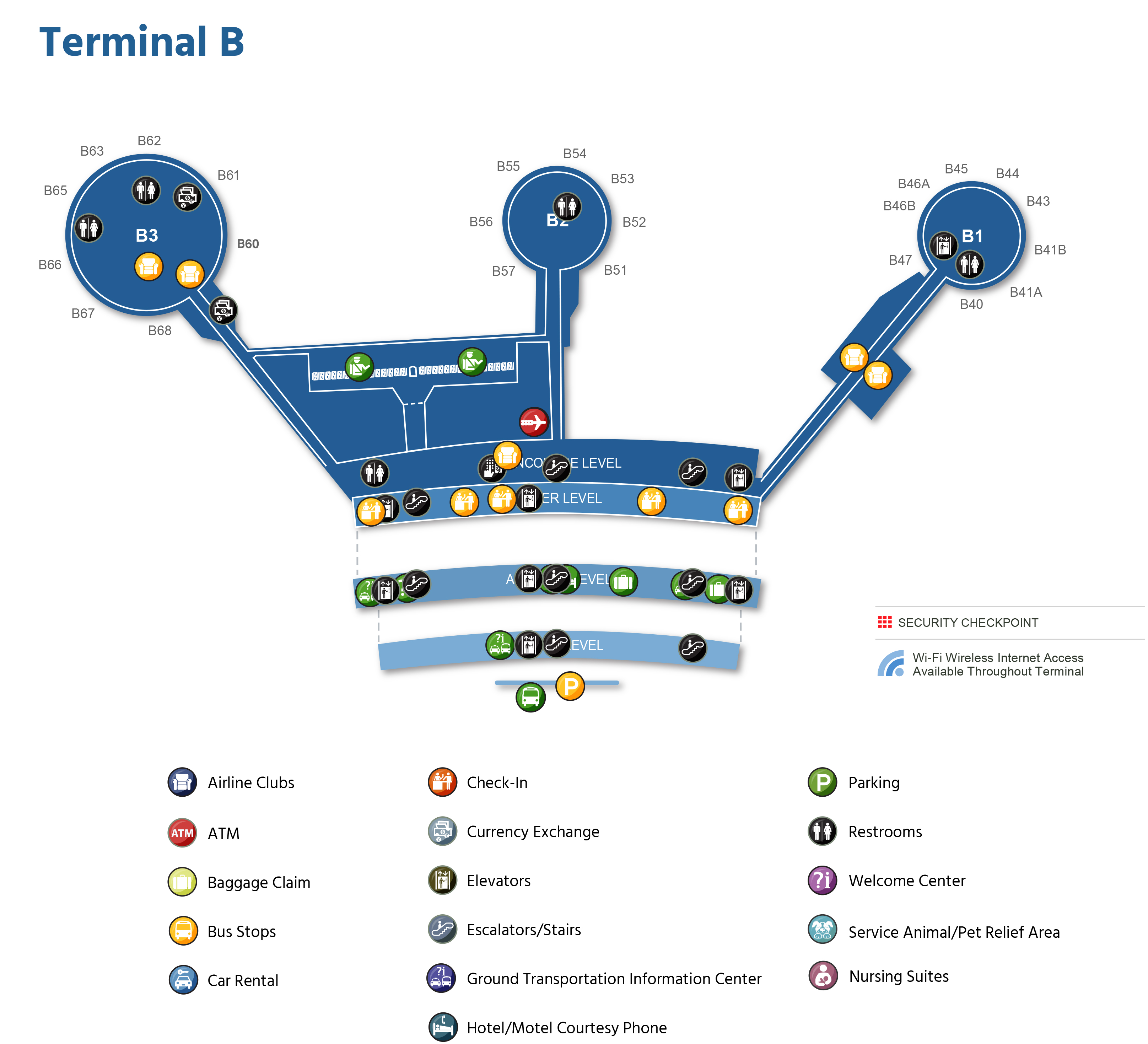 Newark Liberty International Airport Map Printable Terminal Maps