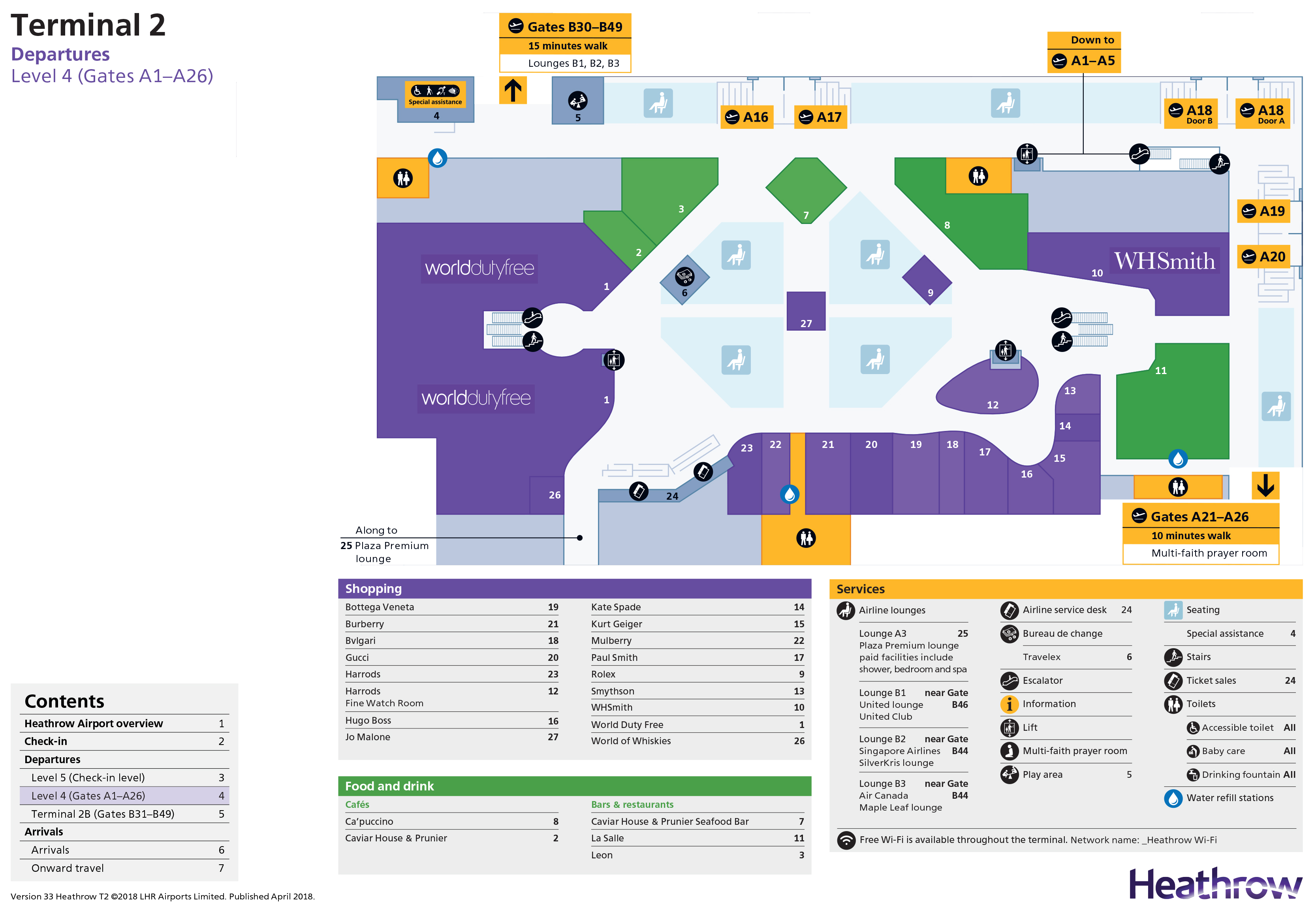 Heathrow Airport Map (LHR) Printable Terminal Maps, Shops, Food