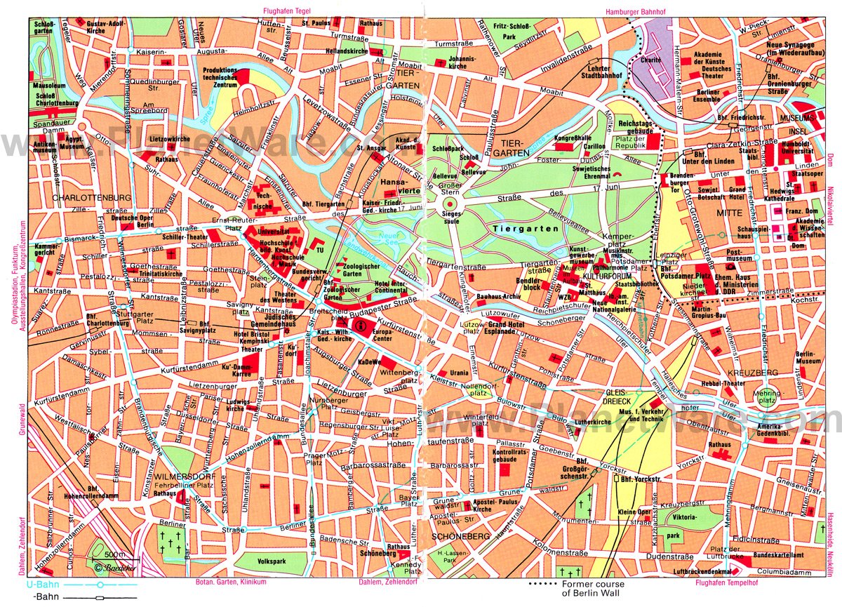 Berlin Attractions Map PDF - FREE Printable Tourist Map Berlin , Waking