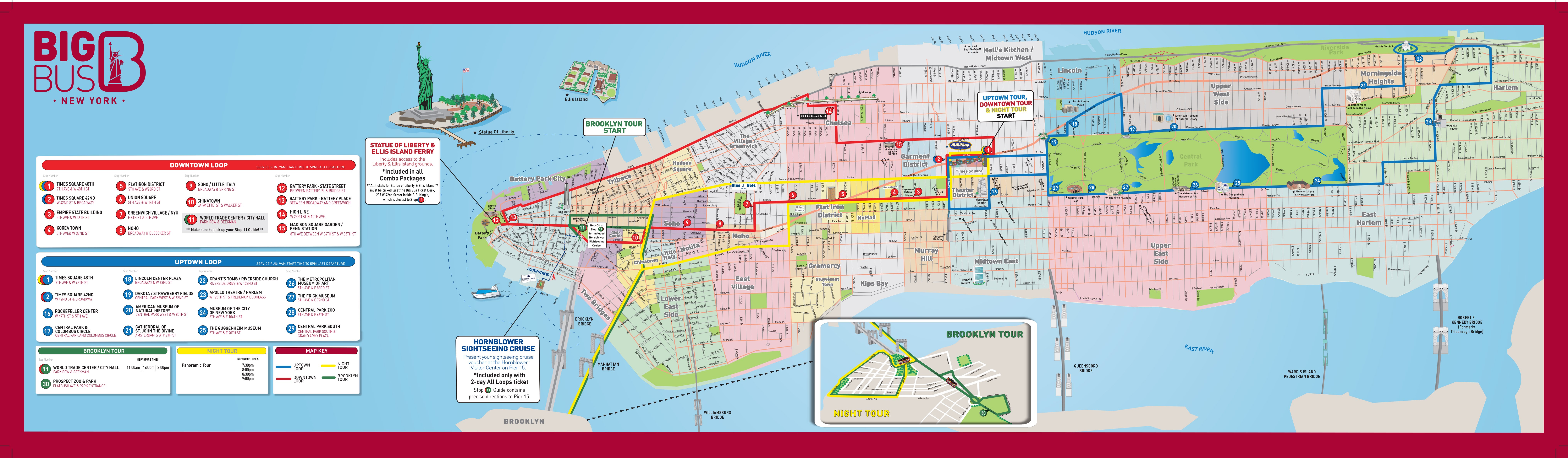 New York Big Bus Route Map