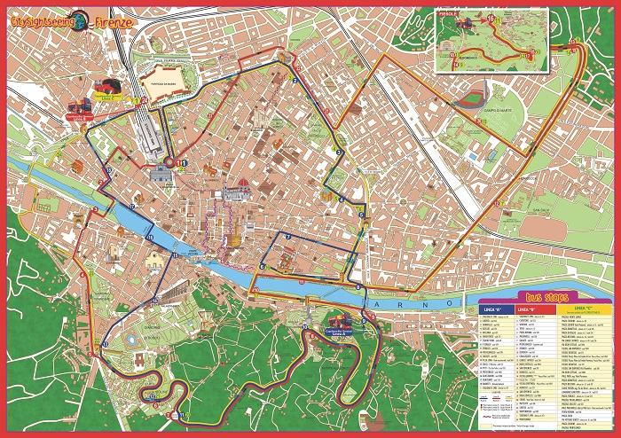 walking tour map florence