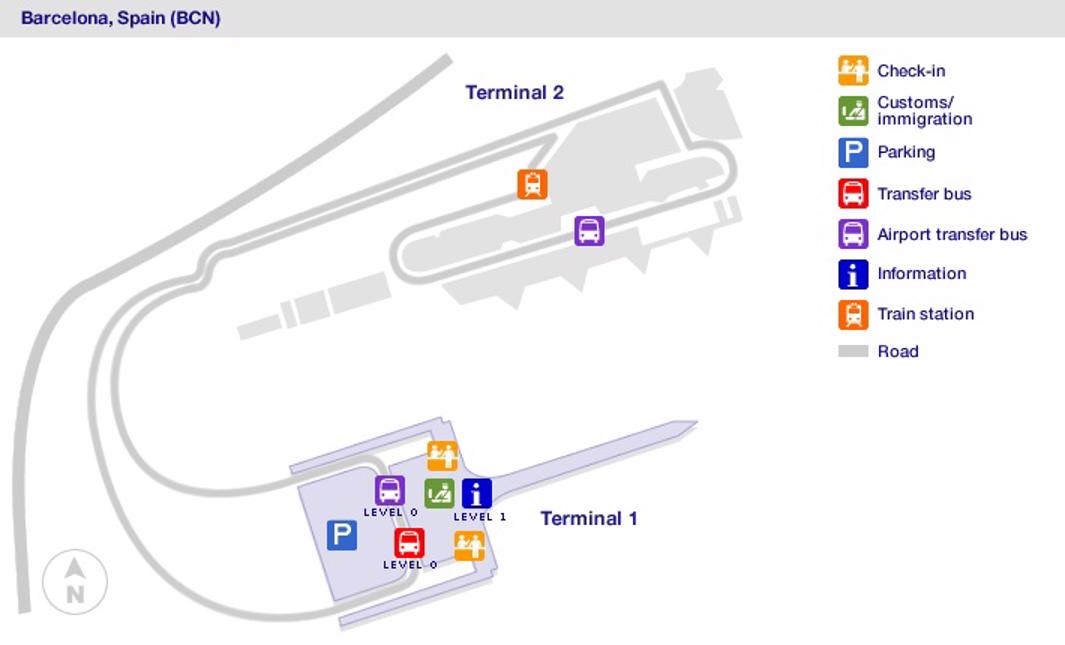 Barcelona Airport Map (BCN) Printable Terminal Maps