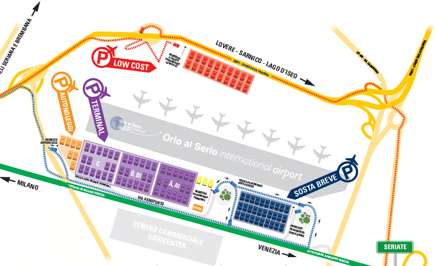 Orio Al Serio Airport Map Bgy Printable Terminal Maps Shops Food
