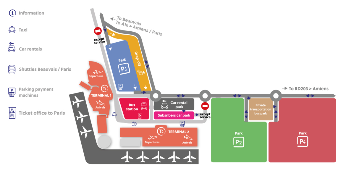 ParisBeauvais Airport Map (BVA) Printable Terminal Maps, Shops, Food, Restaurants Maps