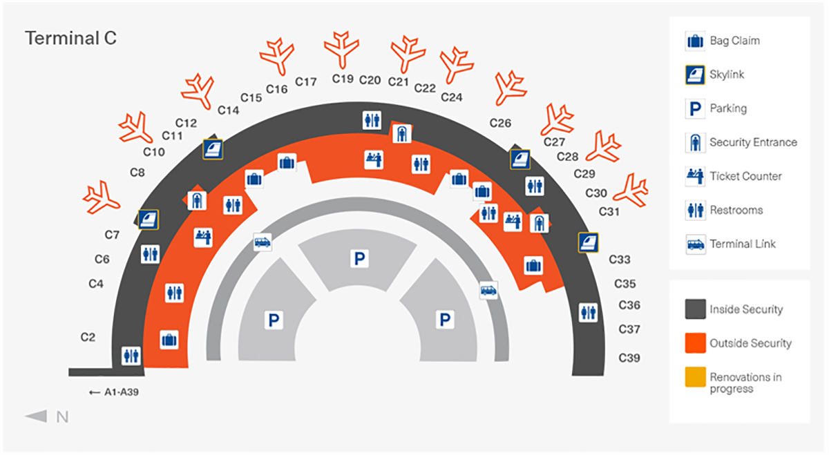 Miami Airport Restaurant Map USTrave