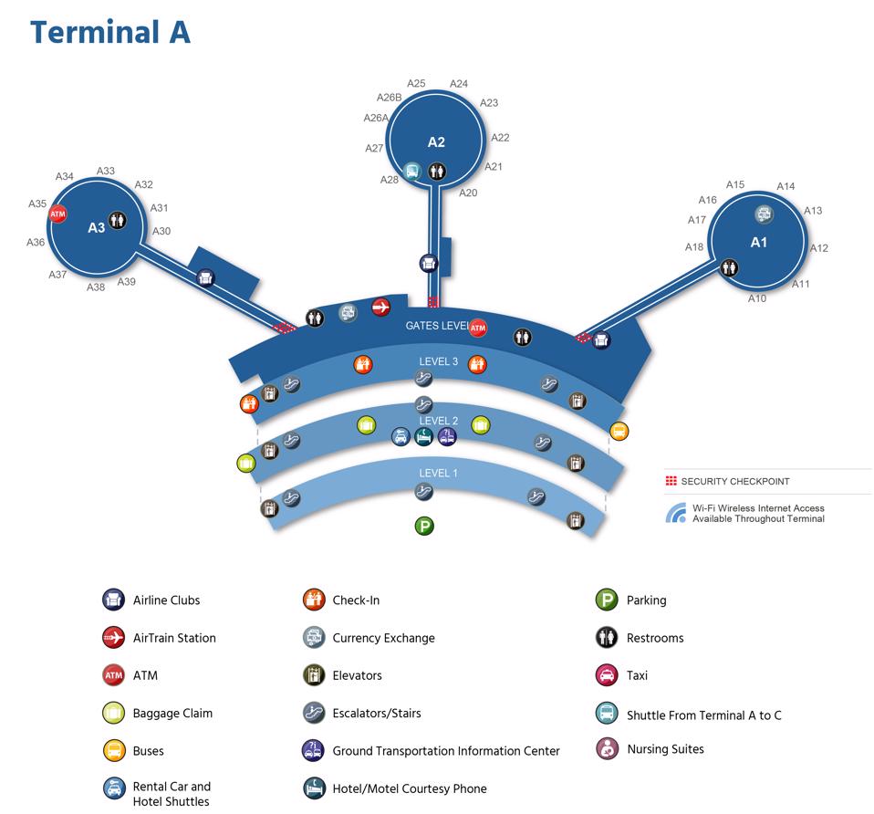 Newark Liberty Airportewr Terminal Maps Shops Restaurants Food