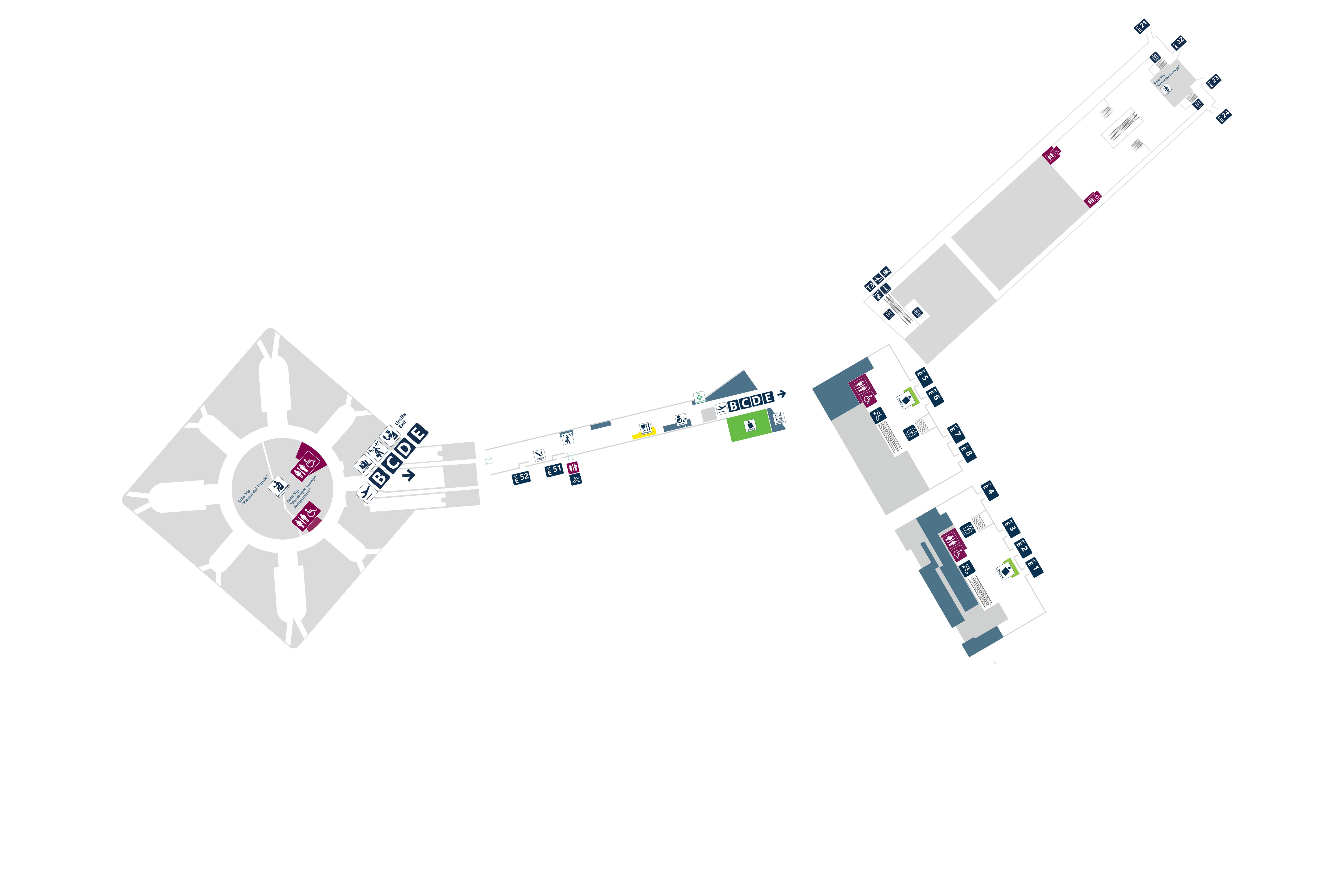 Rome Airport Terminals Airlines