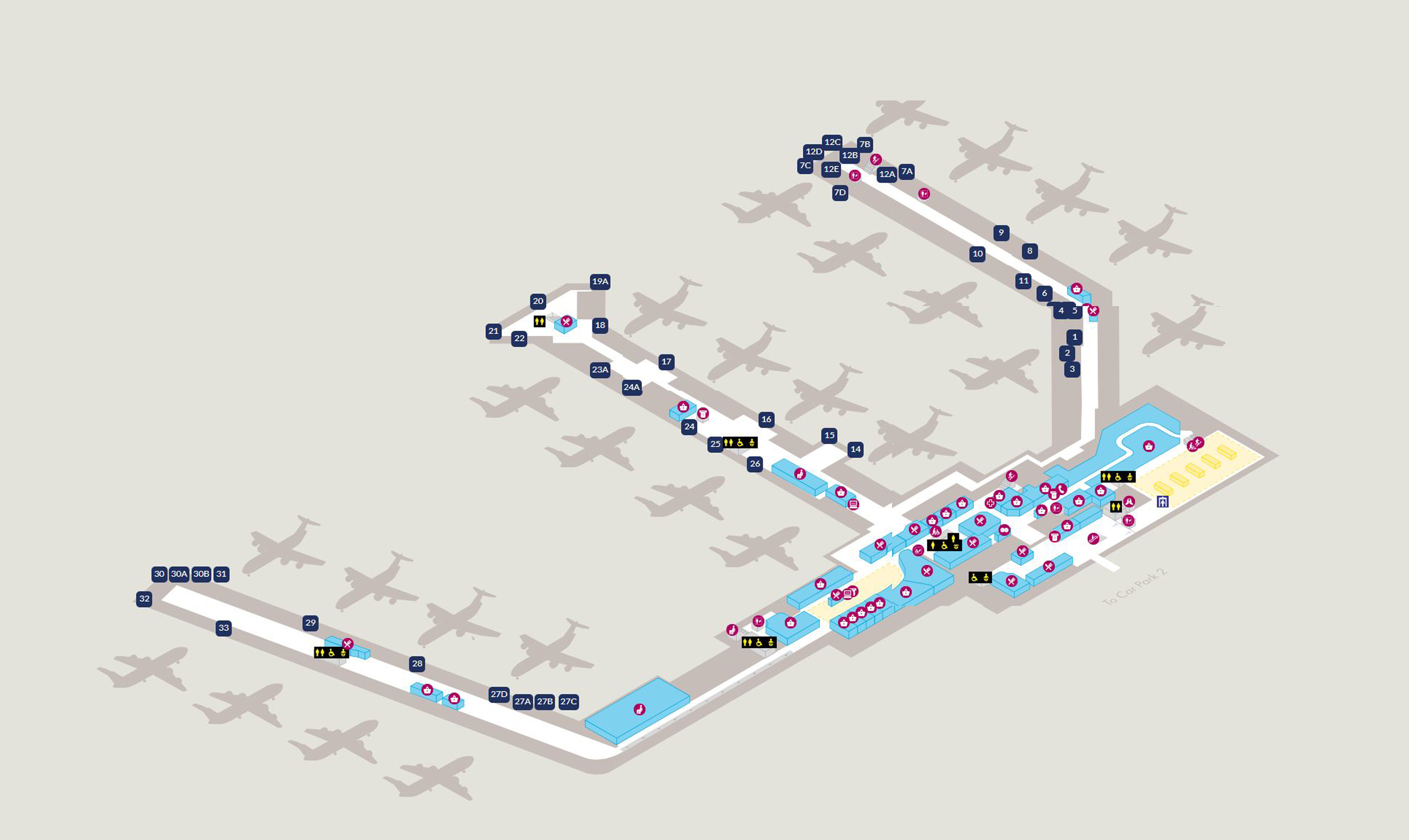 Glasgow Airport Map (GLA) Printable Terminal Maps, Shops, Food, Restaurants Maps Tripindicator