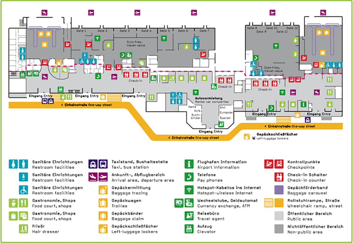 FrankfurtHahn Airport Map (HHN) Printable Terminal Maps