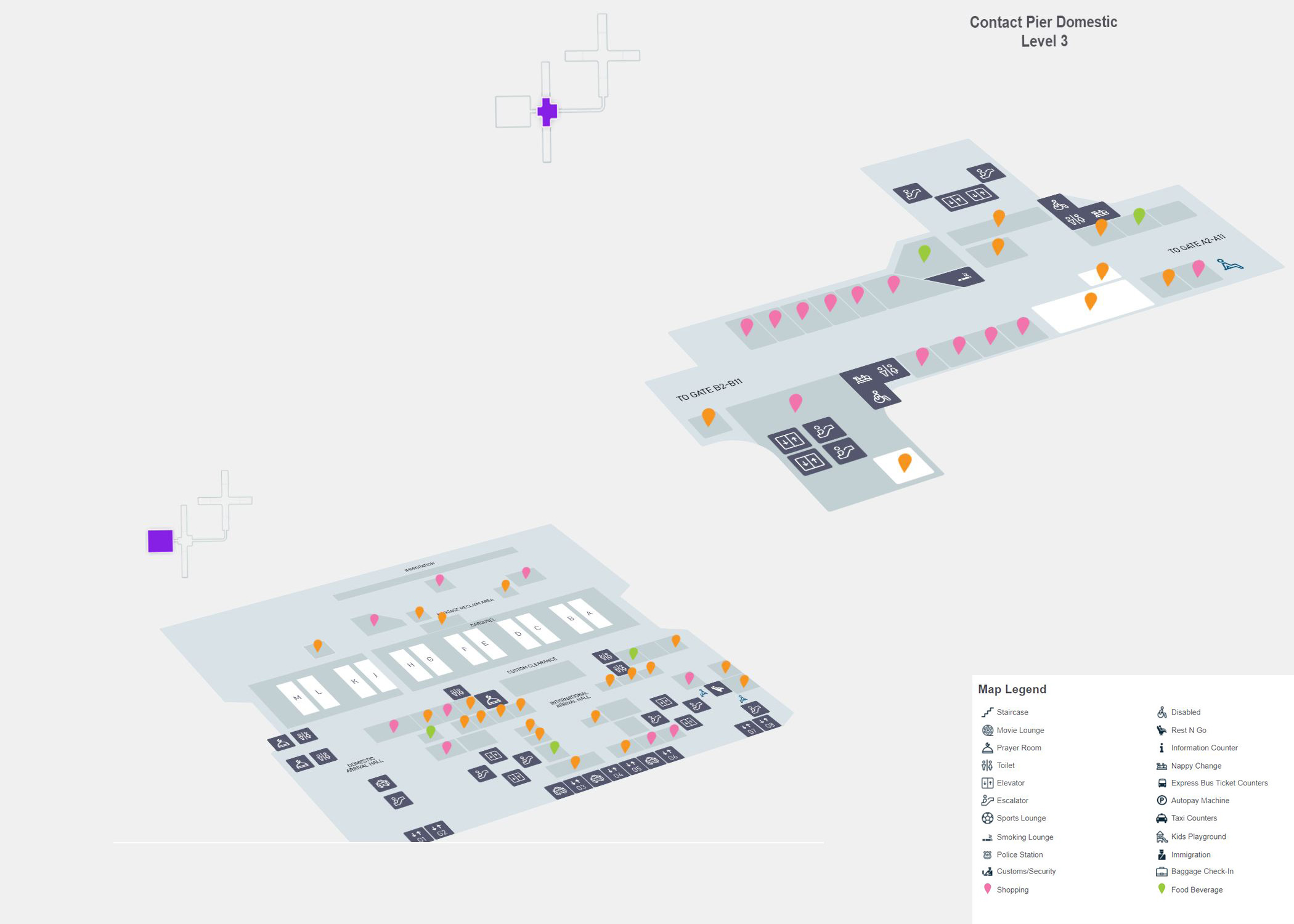 Kuala Lumpur Airport Map (KUL)  Printable Terminal Maps, Shops, Food