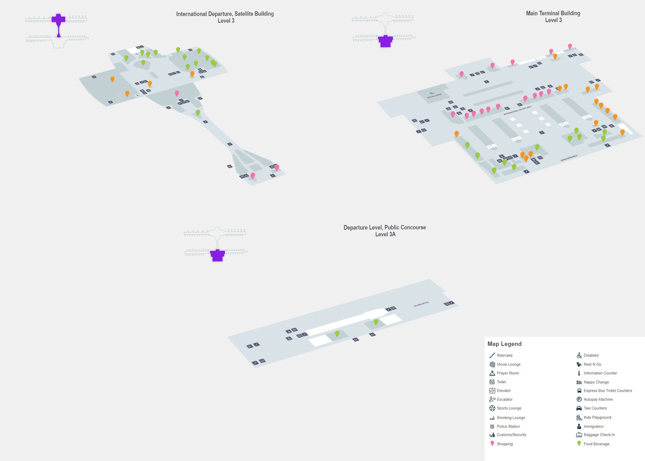 Kuala Lumpur Airport Map (KUL)  Printable Terminal Maps, Shops, Food