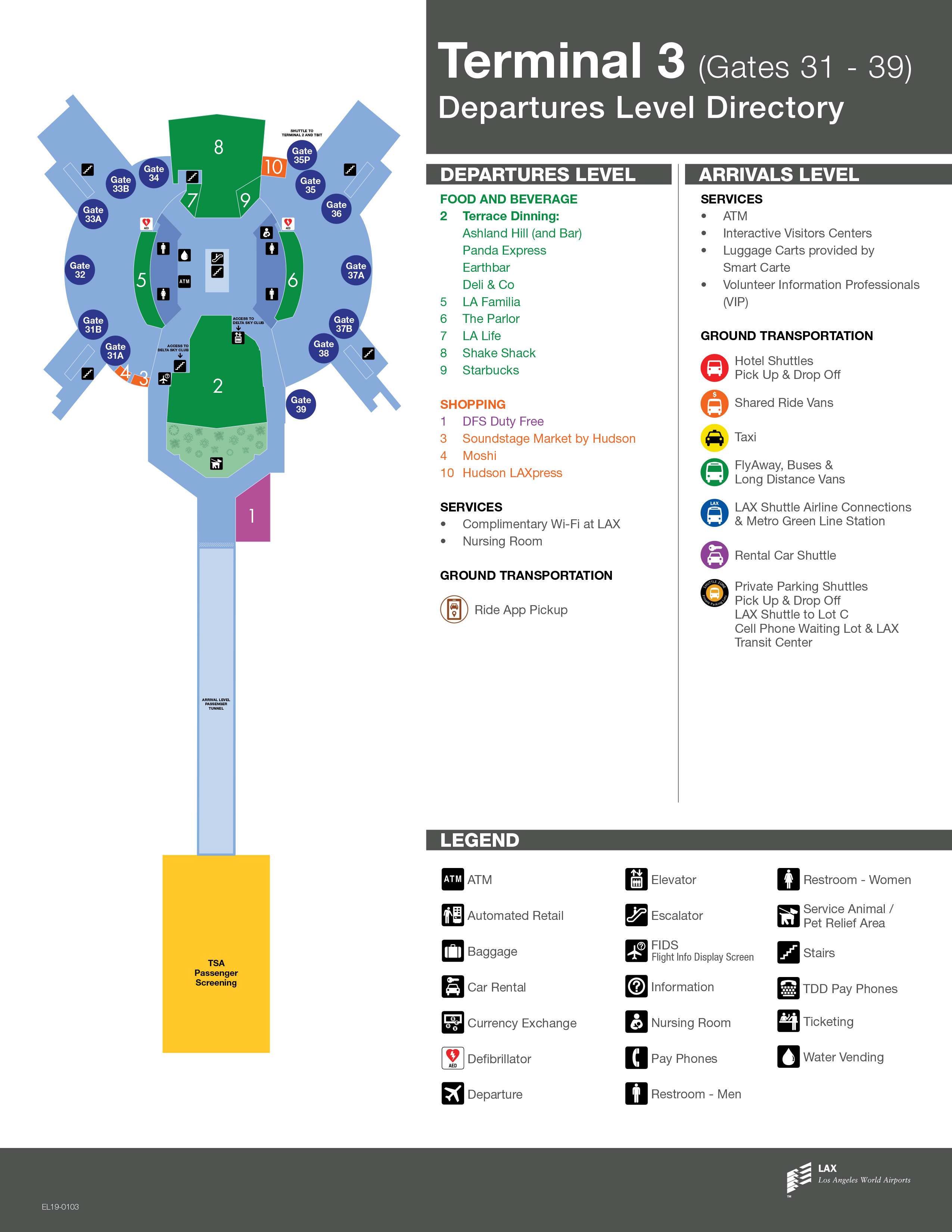 LAX Layout Map