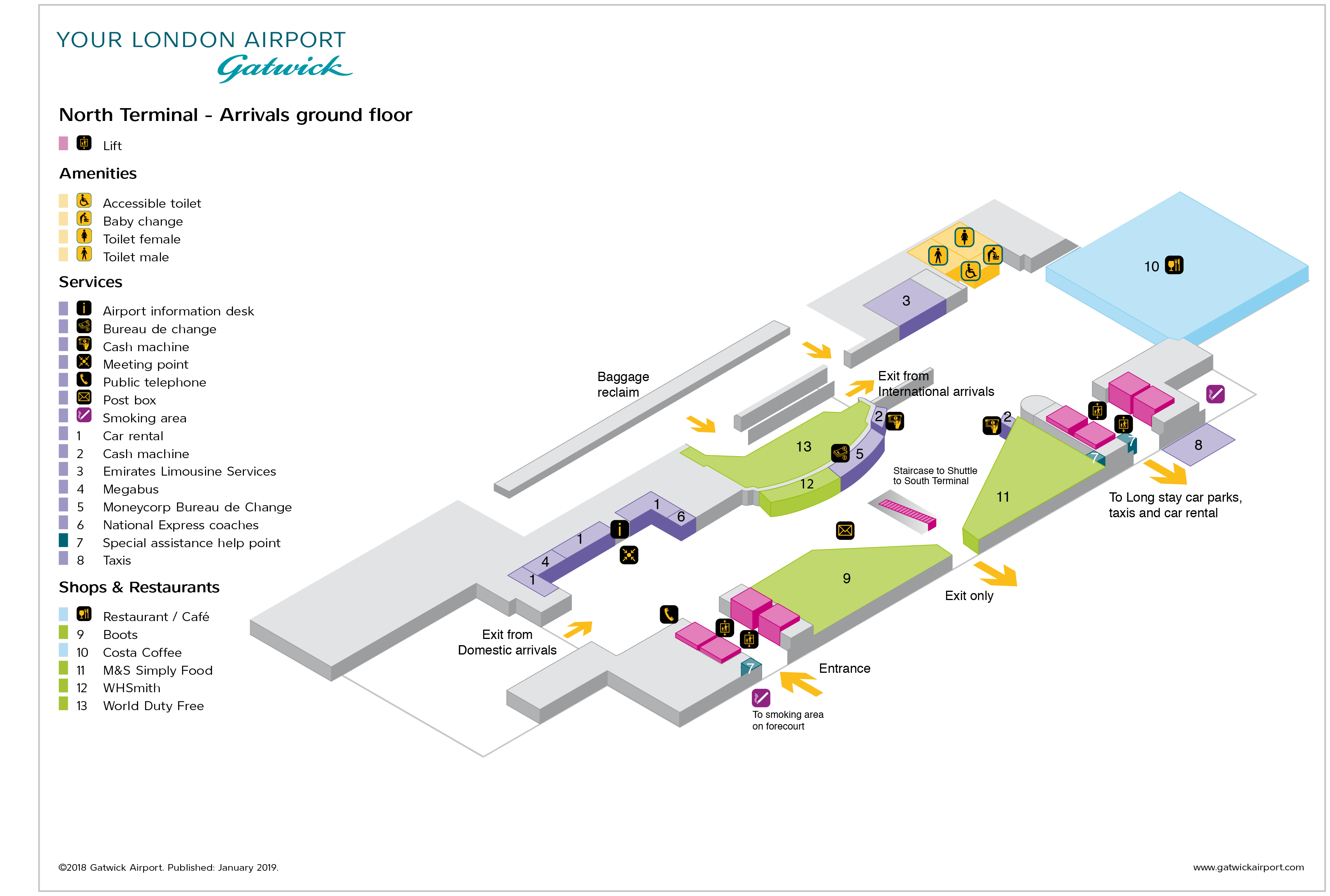 Gatwick Airport Map Layout