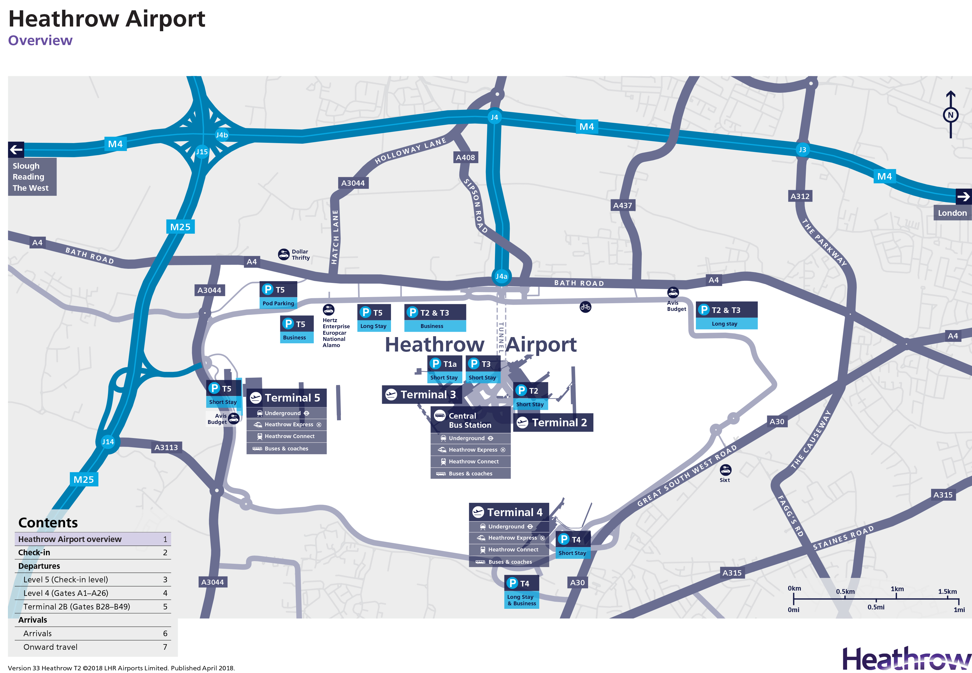 Heathrow Airport Terminal Map
