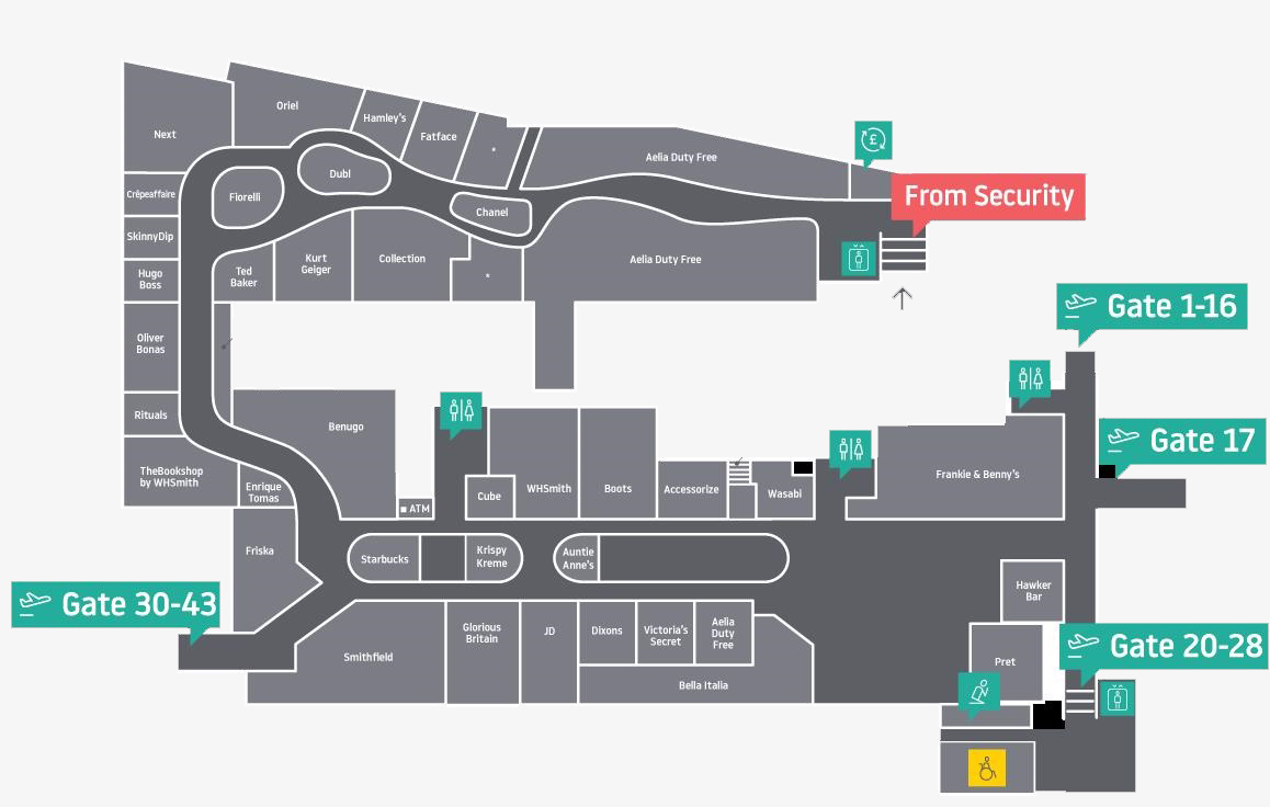 London Luton Airport Map (LTN) Printable Terminal Maps, Shops, Food, Restaurants Maps