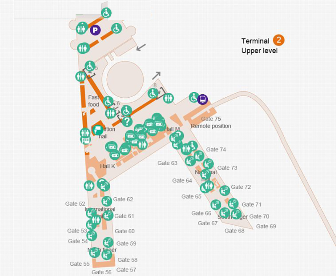 Departure Mexico City Airport Terminal 2 Map Departure Mexico City Airport Terminal 2 Map