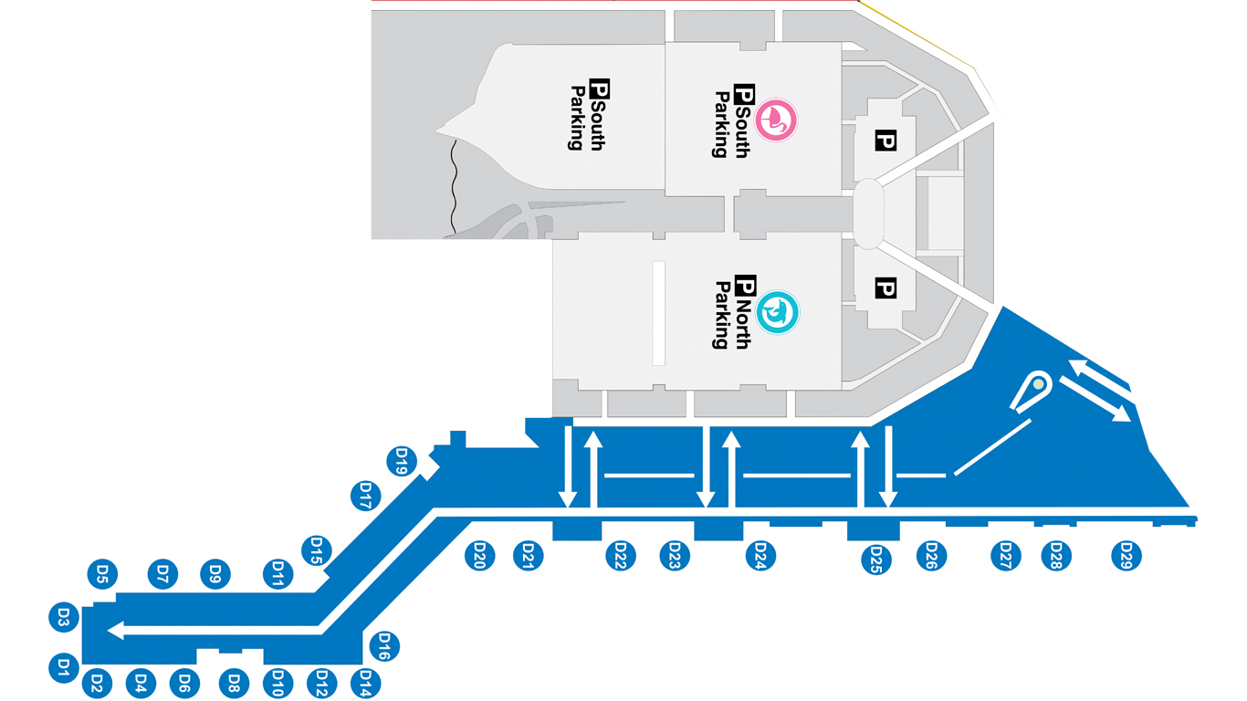 Miami Airport Map (MIA) - Printable Terminal Maps, Shops, Food, Restaurants Maps | Tripindicator