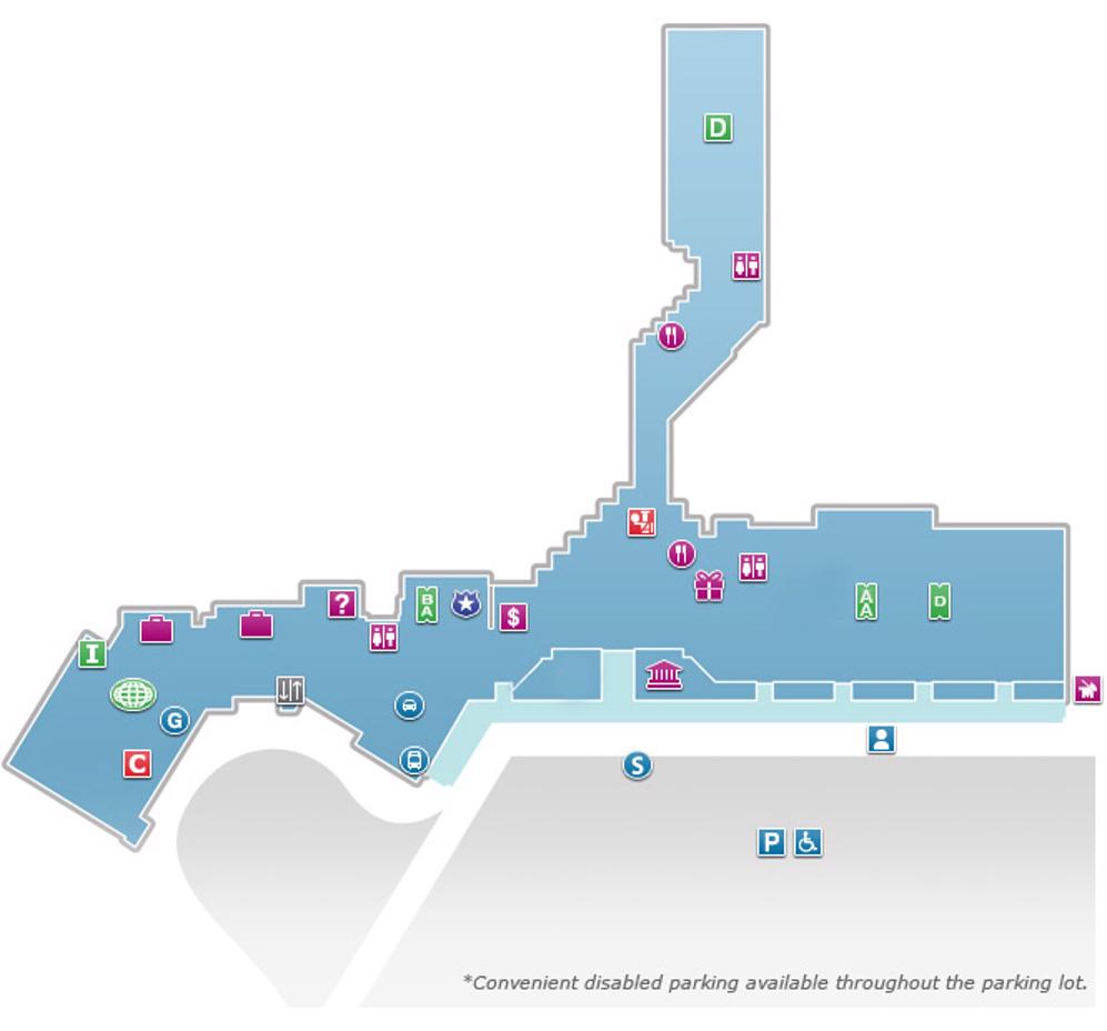 Orlando Melbourne Airport Map (MLB) Printable Terminal