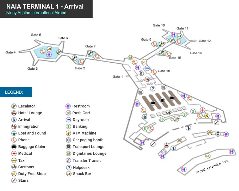 Ninoy Aquino Airport Map Mnl Printable Terminal Maps Shops
