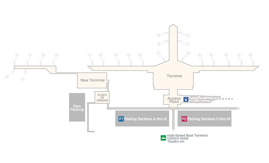 Chubu Centrair Airport Map Ngo Printable Terminal Maps Shops