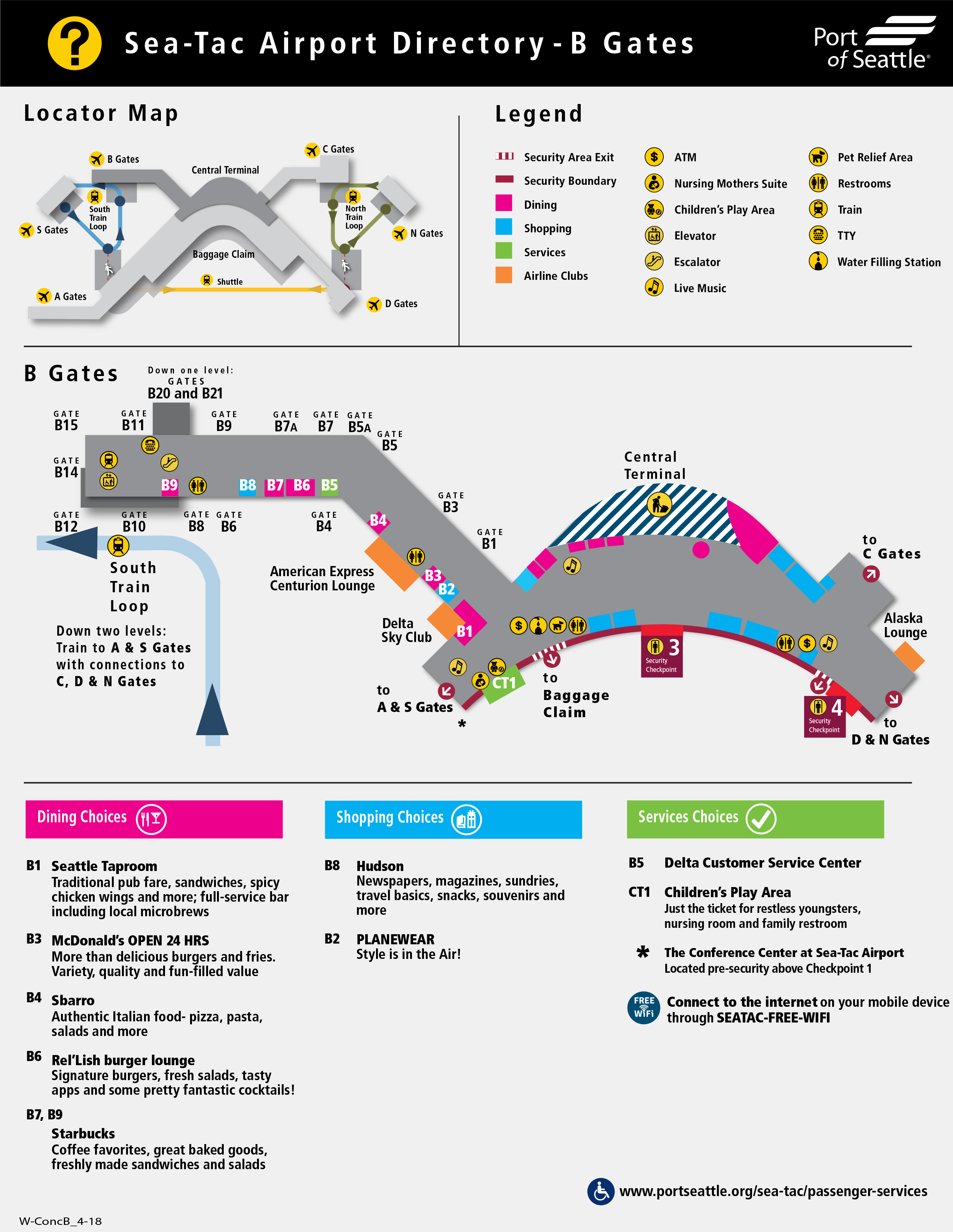 seattle-tacoma airport map (sea) - printable terminal maps