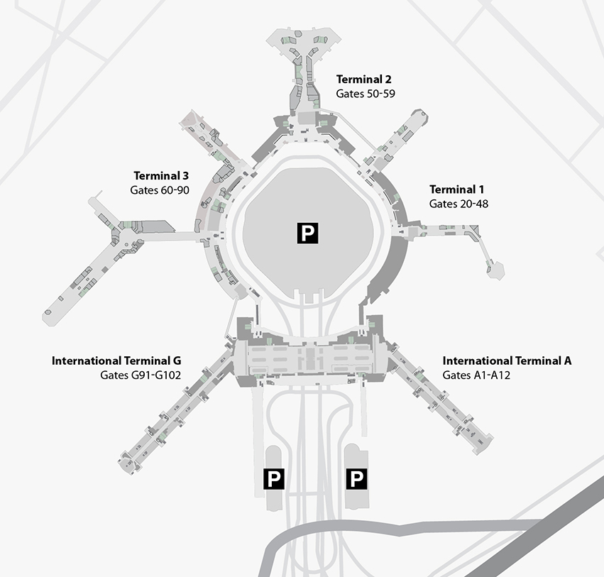 San Francisco Airport Map (SFO) Printable Terminal Maps, Shops, Food
