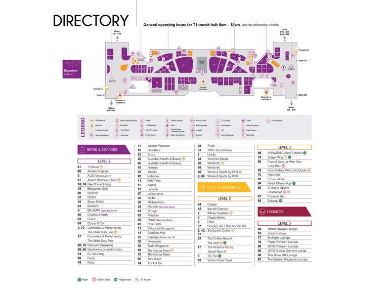 SIN: Singapore Airport Guide - Terminal map, lounges, bars, restaurants &  reviews with images