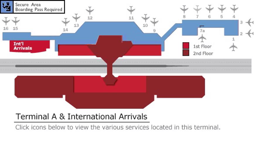 San Jose International Airport Terminal Map
