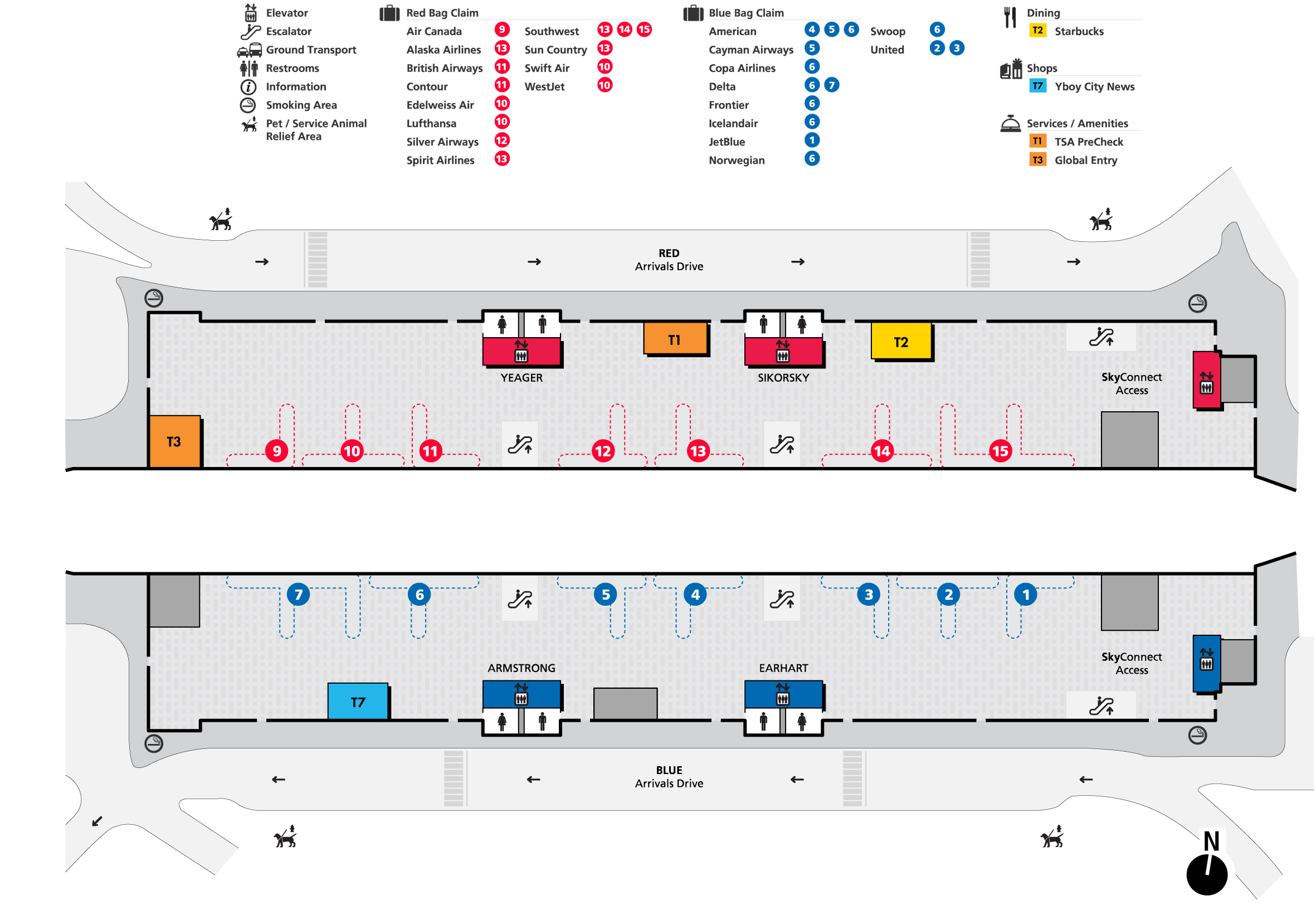 tampa airport map (tpa) - printable terminal maps, shops