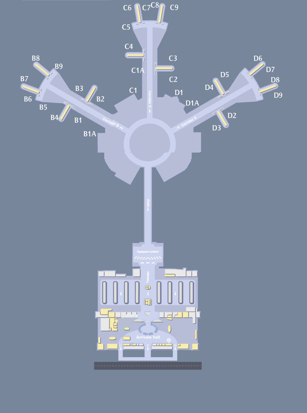 Ben Gurion Airport Map