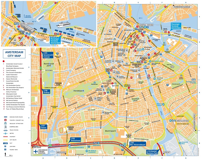 Amsterdam Tourist Map