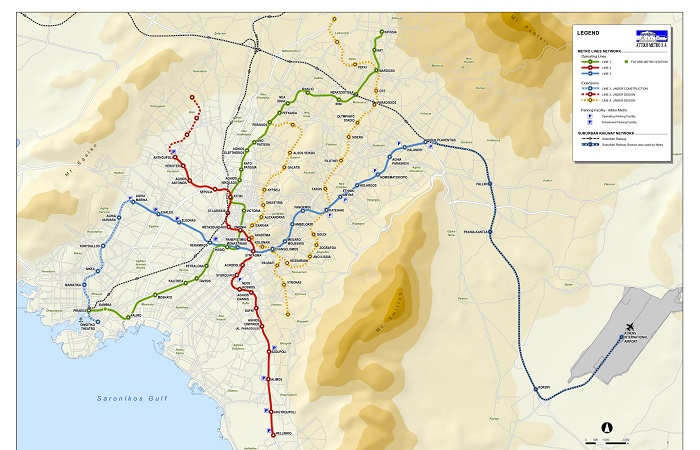 Athens Metro Map