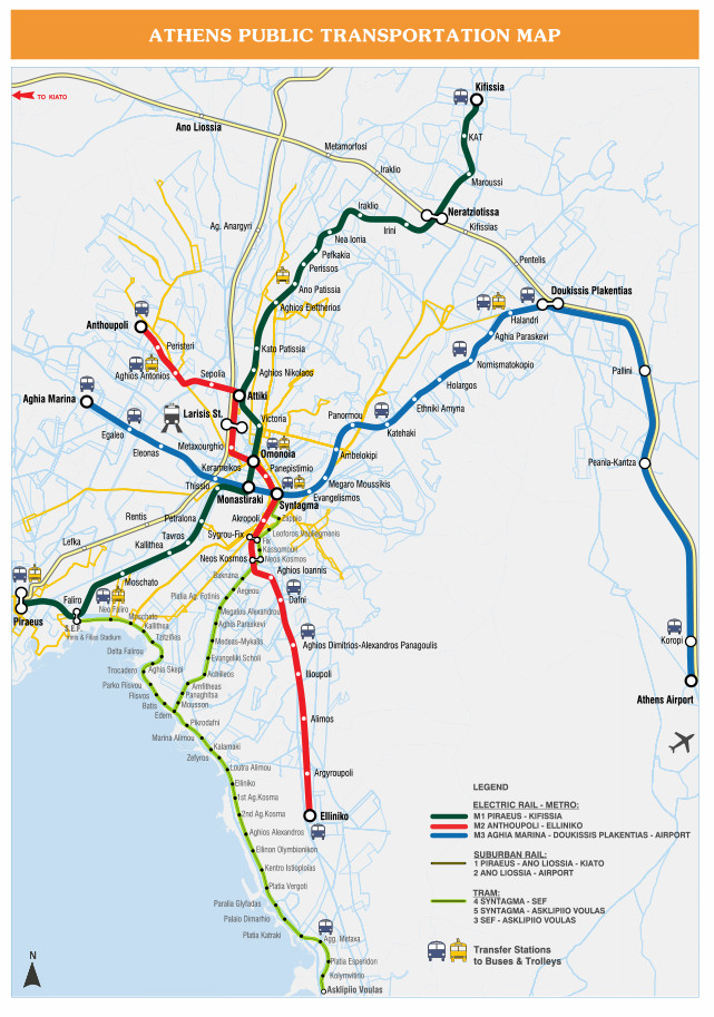 Athens Transport Map