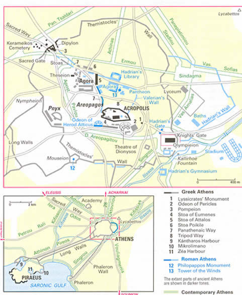 Athens Attractions Map | FREE PDF Tourist City Tours Map Athens 2022