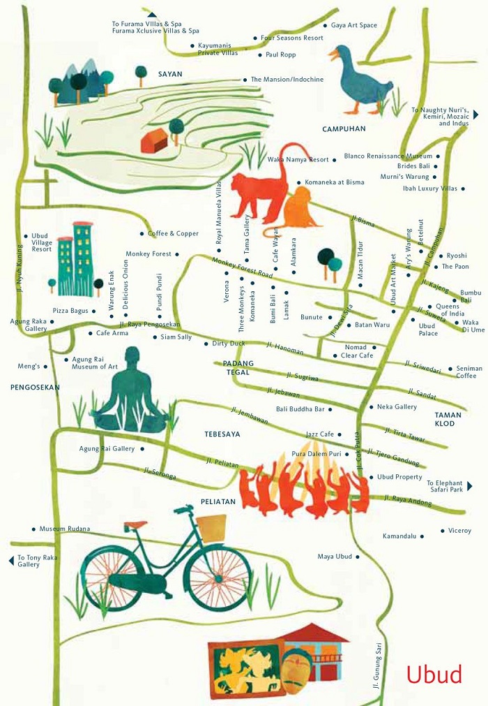 Bali Walking Tour Map