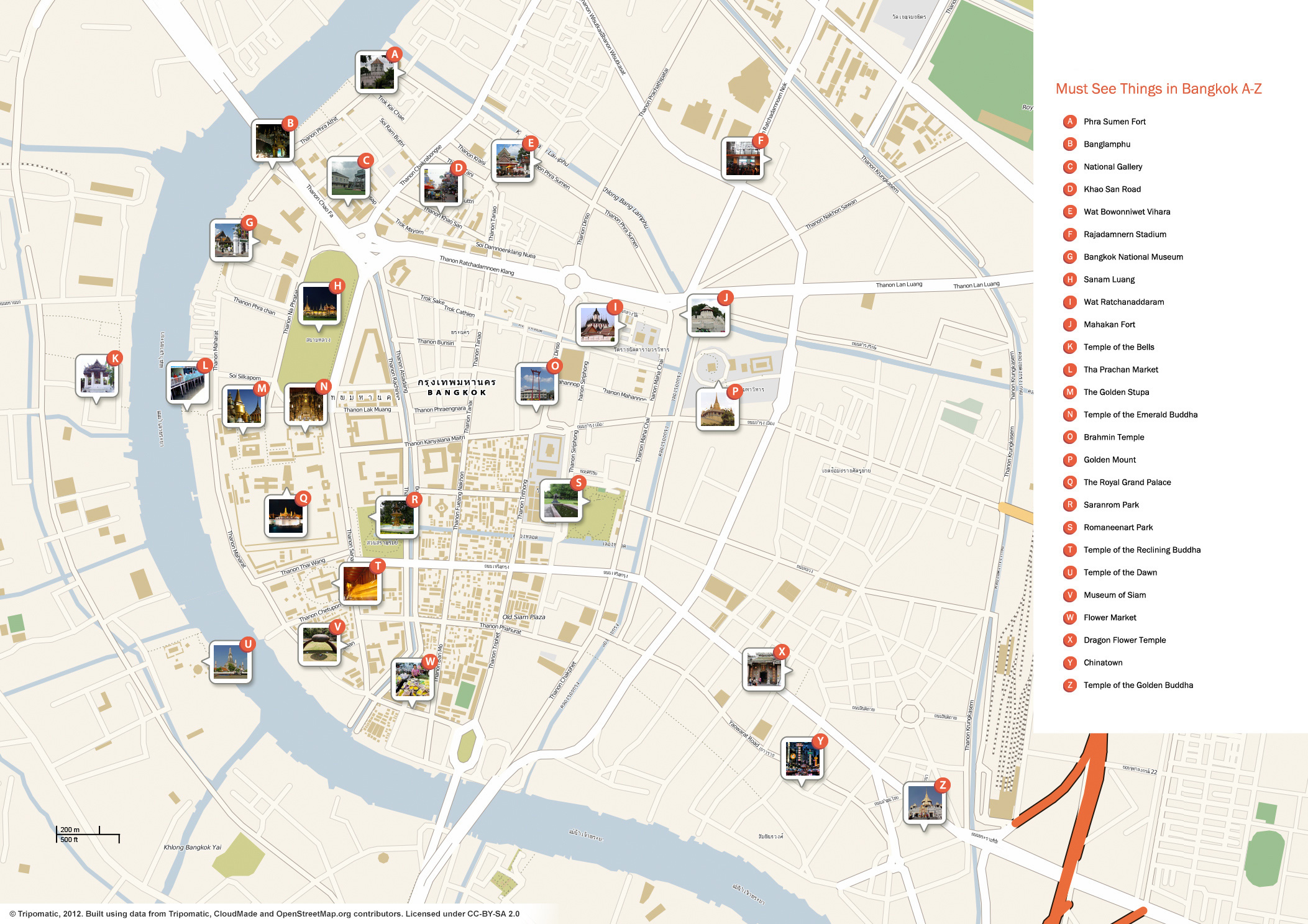 Bangkok Attractions Map FREE PDF Tourist City Tours Map Bangkok 2023