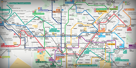 Barcelona Metro Map