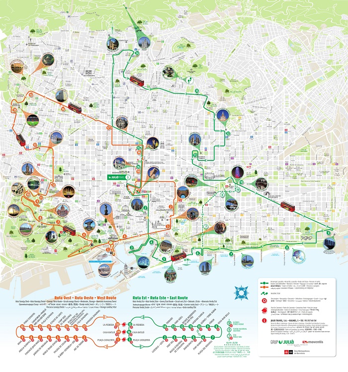 printable barcelona tourist map