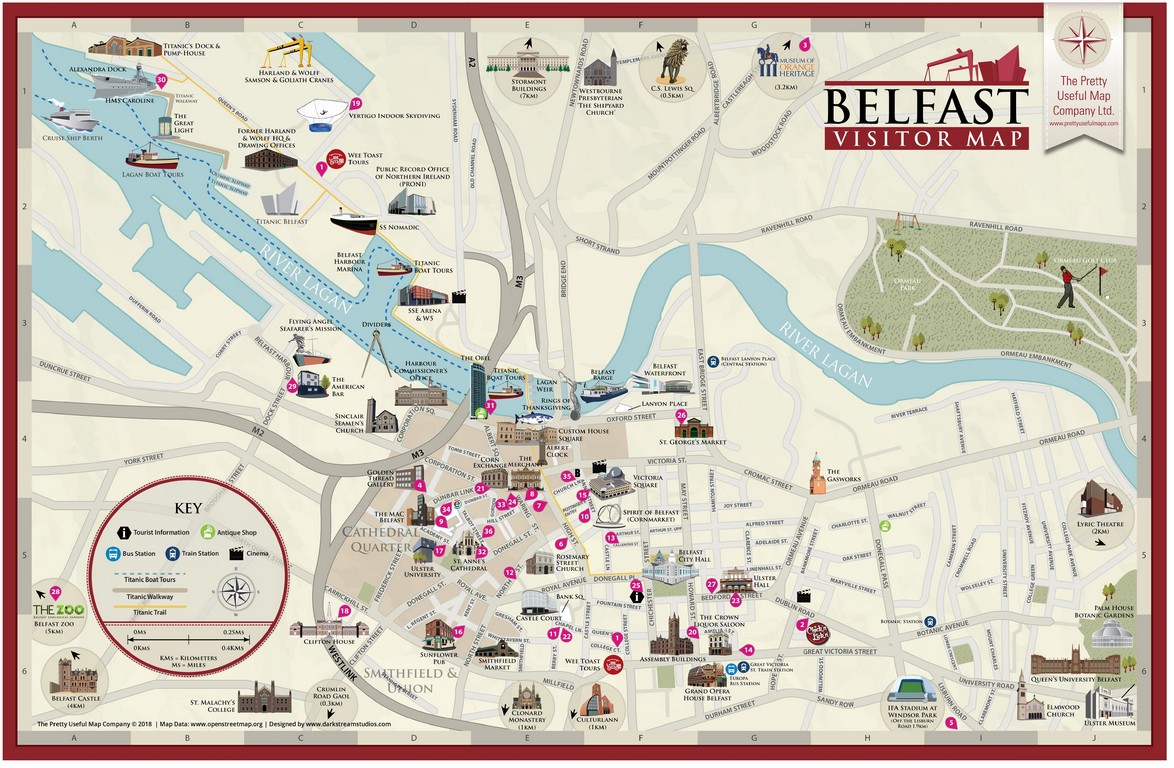 belfast tourist attractions map