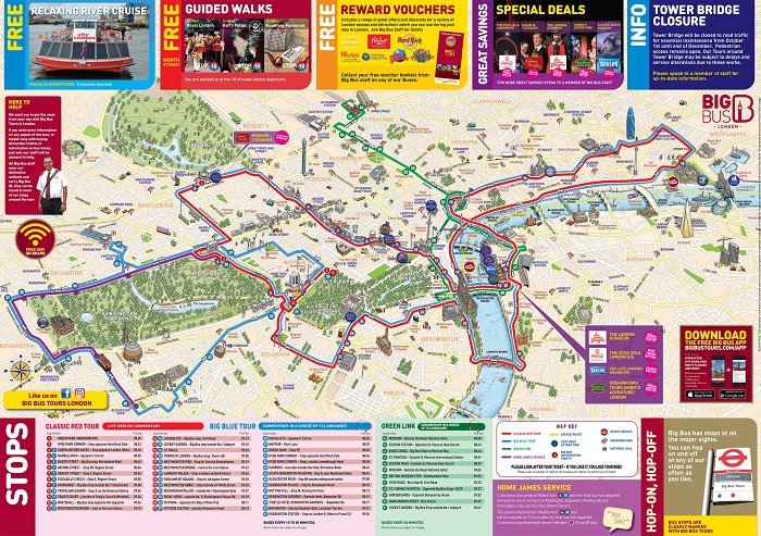 London Attractions Map FREE PDF Tourist Map Of London Printable City 