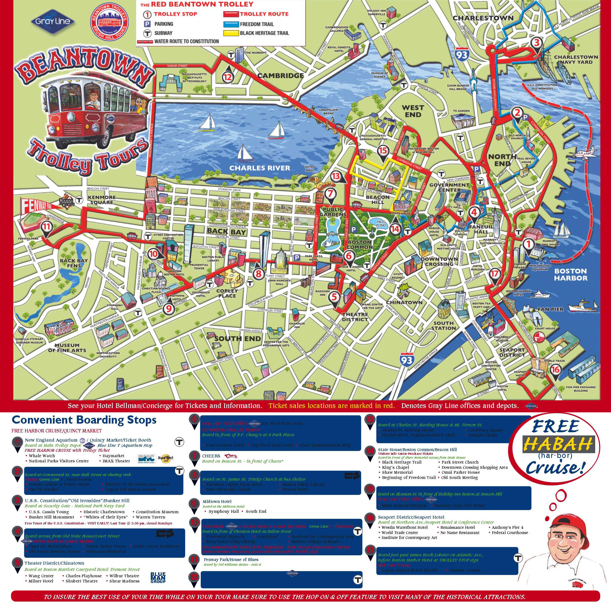 boston tour bus map