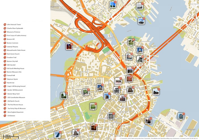 Boston Tourist Map