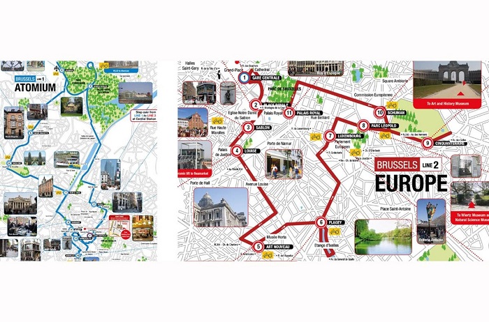 Brussels Hop-On Hop-Off Bus Tour Map