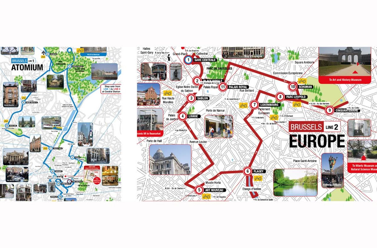 walking tour brussels map