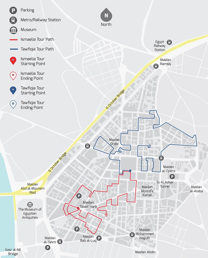 Cairo Walking Tour Map Small 