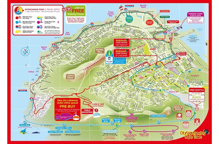 cape town tourist map pdf