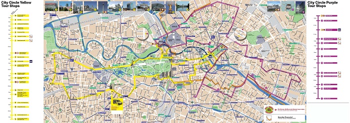 Berlin City Circle Sightseeing Bus Tour Map