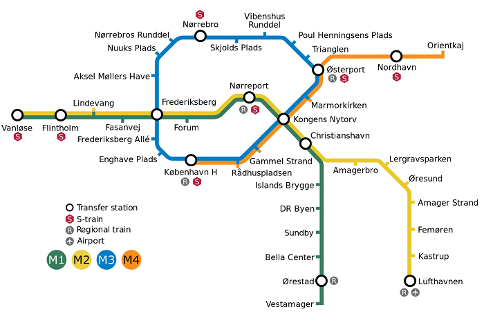 Copenhagen Metro Map